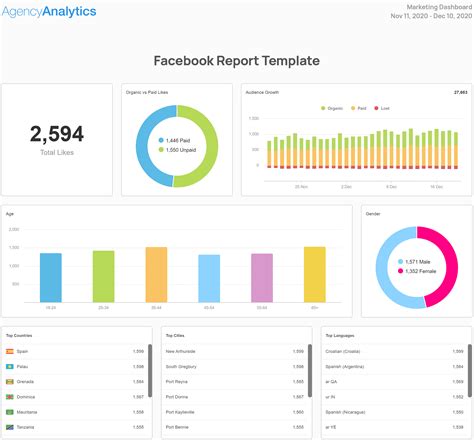 Facebook Page Report Template