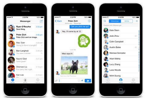 Facebook Messenger sur iPhone