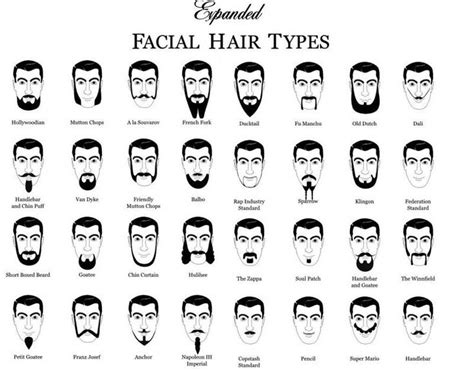 Facial Hair Names Chart