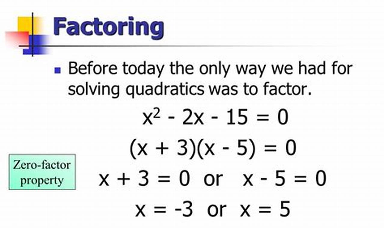 Factor quadratic equation calculator