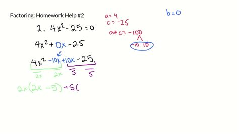 Factoring Homework Help