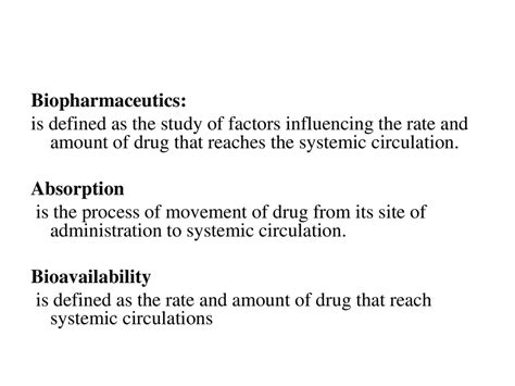 Factors Influencing Systemic Absorption