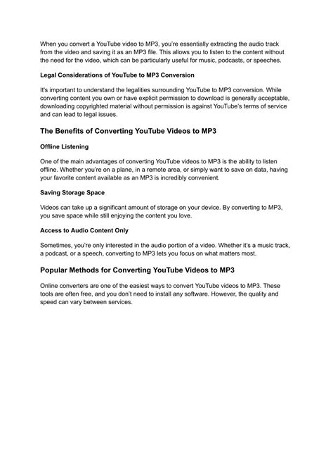 Factors to Consider When Converting YouTube to MP3