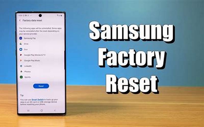 Factory Reset On Samsung