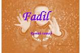 Fadil Artinya Indonesia