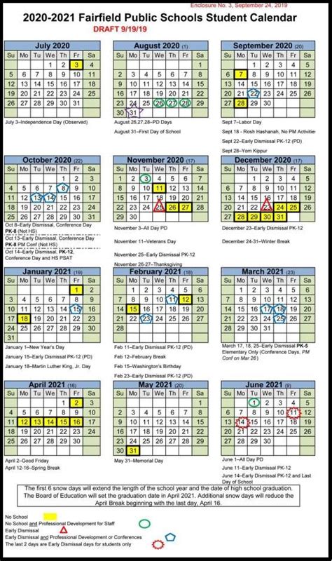 Fairfield Academic Calendar