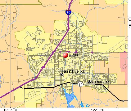 Fairfield California US City Street Map Digital Art by Frank Ramspott