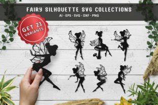 Download Fairy SVG File - SVG Design Silhouette Free PSD Mockups