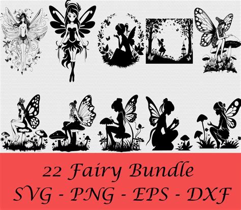Download Fairy Silhouette Bundle DXF Files