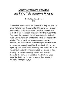 Fairy Tale Synonym