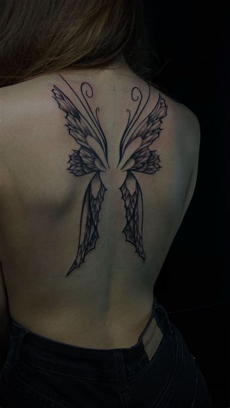 Fairy Wings Back Tattoo