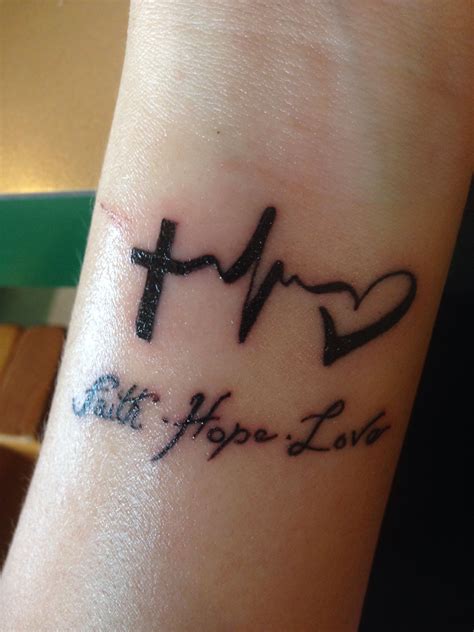 Faith, Hope, Love wrist tattoo Faith tattoo on wrist