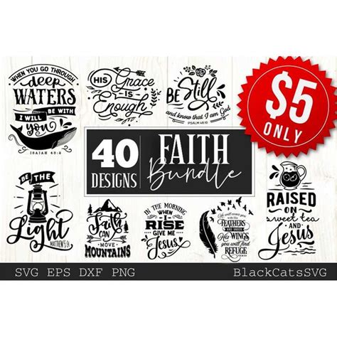 Download Faith Bundle Bundle 40 Designs Commercial Use For Crafts