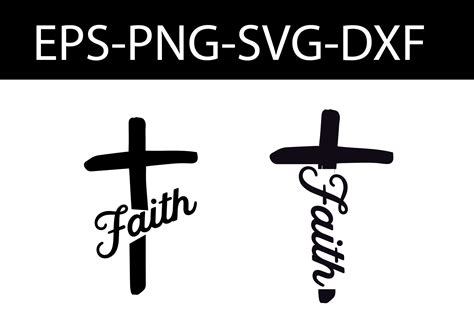 Download Faith Cross SVG File - SVG Design Creativefabrica DXF Files