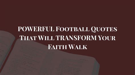 Faith Football Quotes