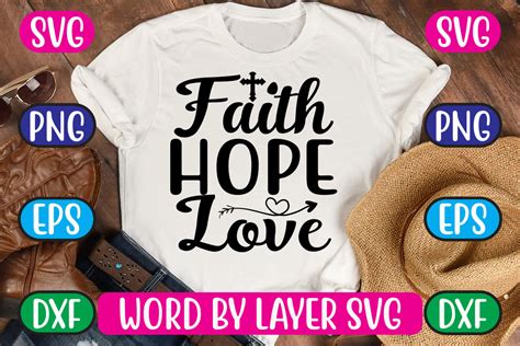 Download Faith Hope Love SVG File - SVG Design Commercial Use DXF Files