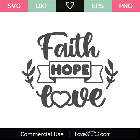 Download Faith Hope Love SVG File - SVG Design Cut Files