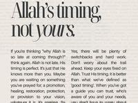 Faith in Allah's Timing