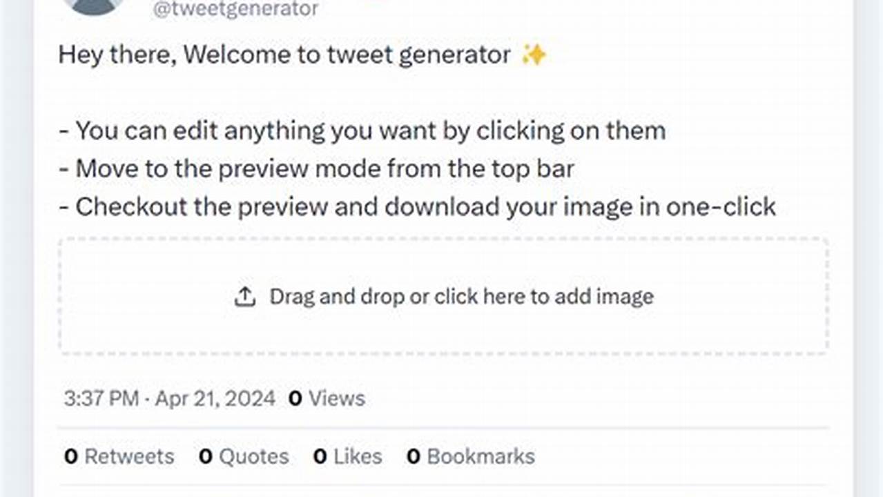 Fake Tweet Generator 2024