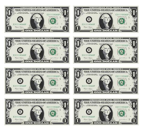 Fake Dollar Bills Printable