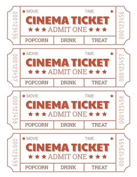 Fake Movie Tickets Printable