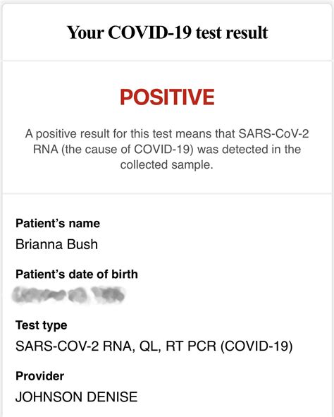 Fake Positive Covid Test Results Template Cvs