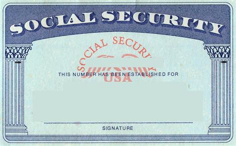 Fake Social Security Card Template