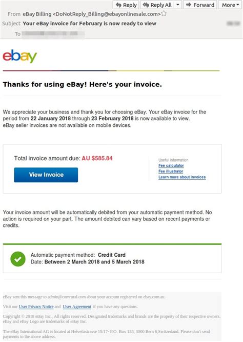 Fake Ebay Invoice Template