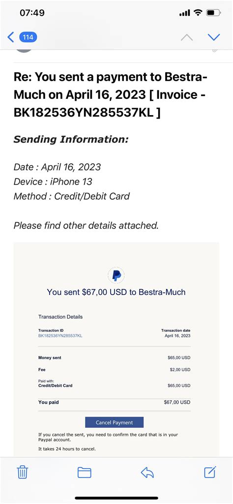 Fake payment notices