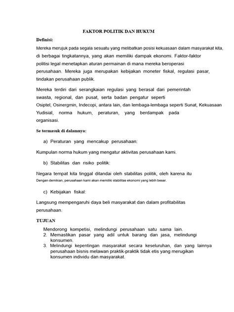 Faktor Politik
