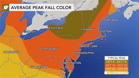 When the 2020 Fall Foliage Prediction Map Expects Peak Color