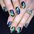 Fall Fairy Tale: Let your nails tell a whimsical story with dark green nail art