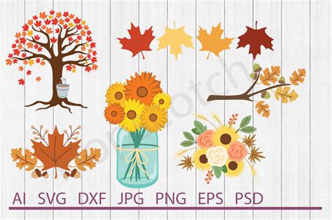 Download Fall Autumn Bundle DXF Files