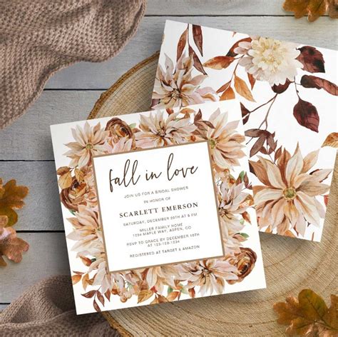 Fall Bridal Shower Invitation Templates