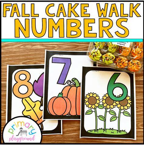Fall Cake Walk Numbers Printable