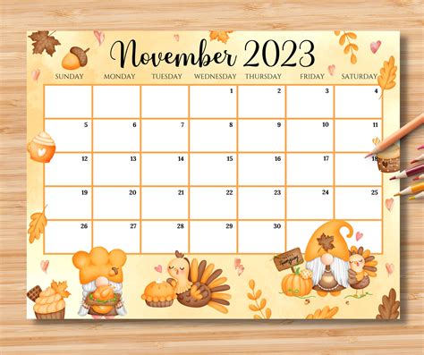 Fall Calendar Ideas