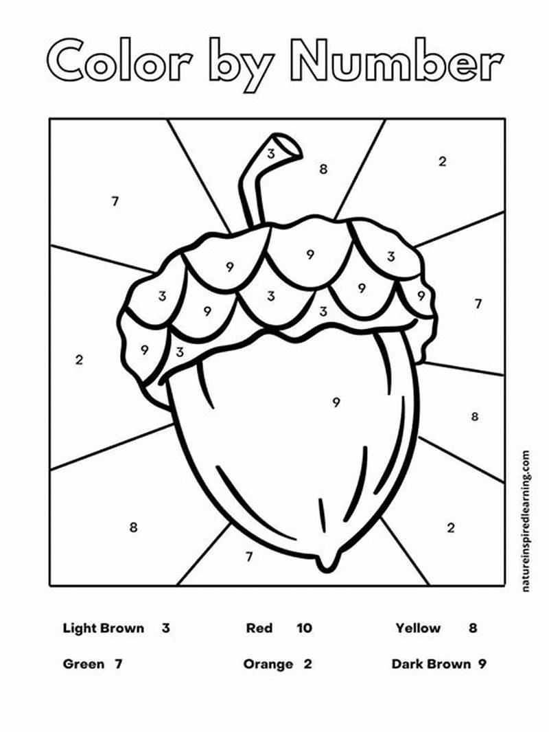 Fall Color By Numbers Printable