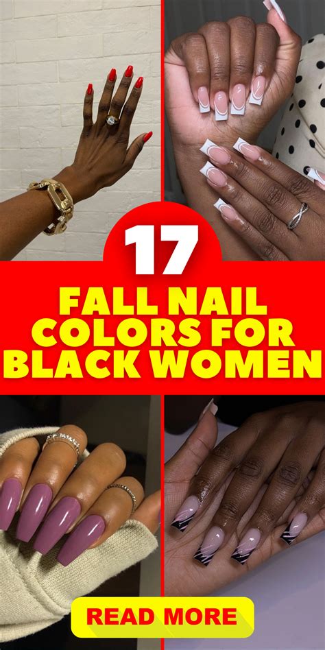 Autumn Enchantment: Glamorous Fall Color Nails That Complement Dark Skin