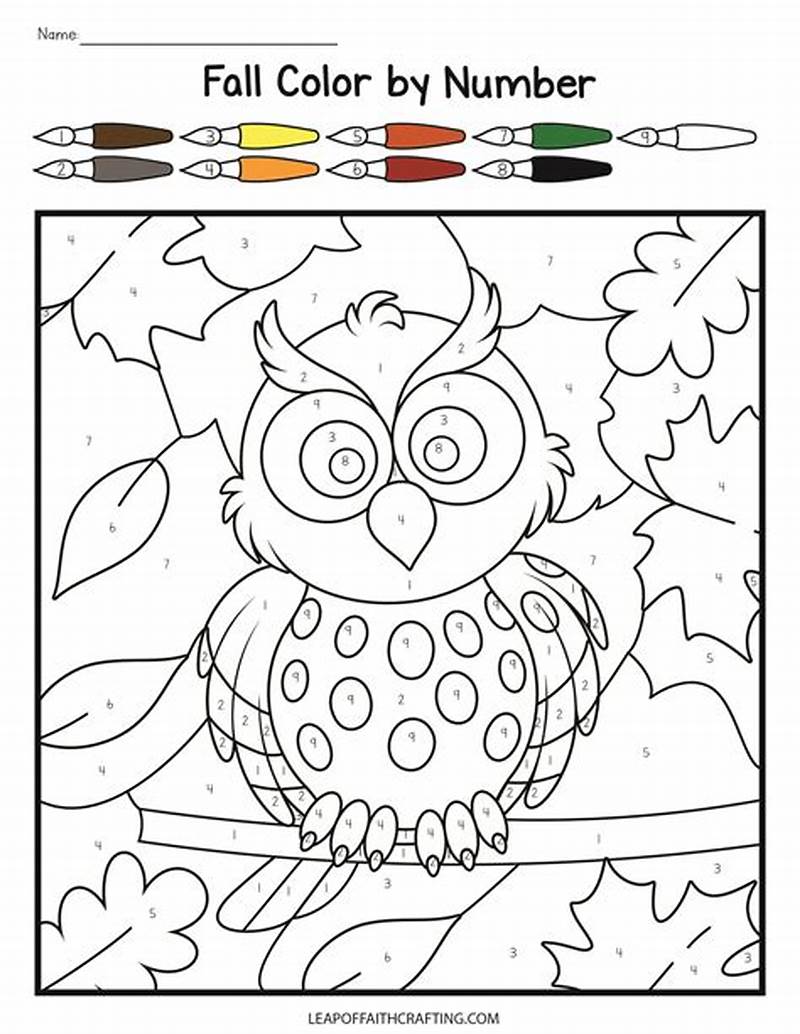 Fall Coloring Pages Color By Number