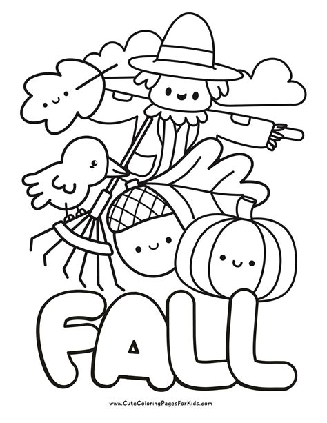 Fall Coloring Pages For Kids Easy
