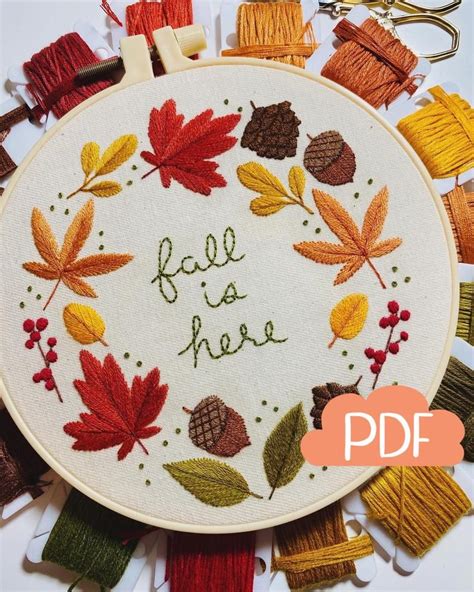 Fall Embroidery Patterns