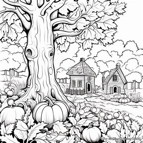 Fall Foliage Coloring Pages