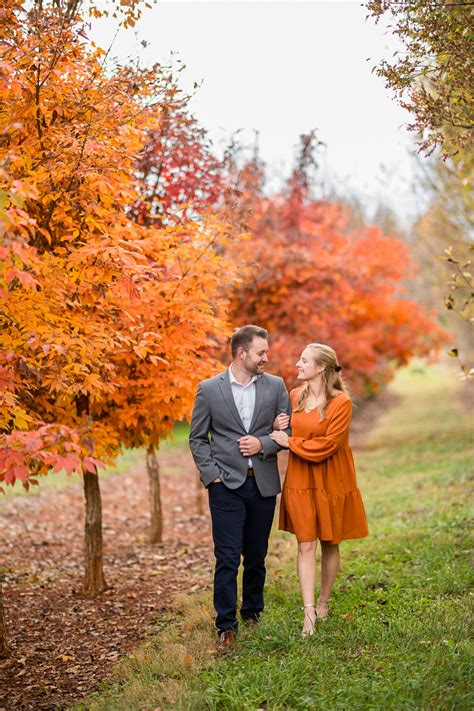 Fall Foliage Engagement Photos
