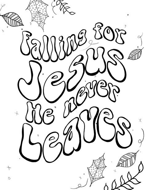 Fall For Jesus Coloring Page