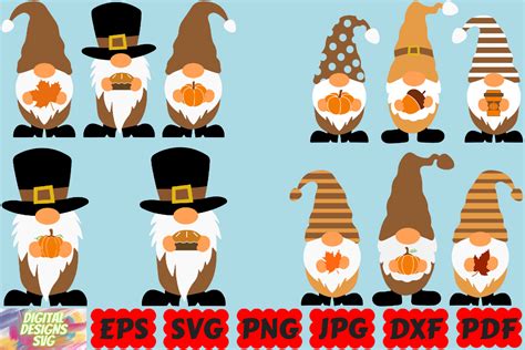 Get Cozy and Crafty this Season with our Adorable Fall Gnome SVG Collection!