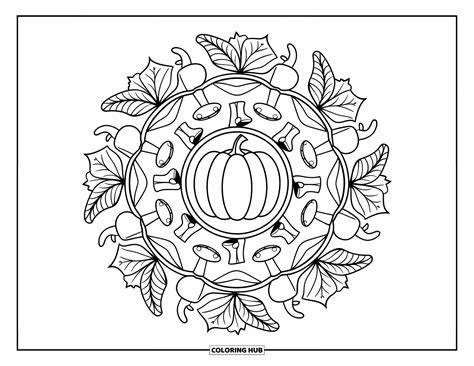 Fall Mandala Coloring Pages For Kids