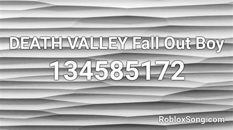 Fall Out Boy Roblox ID Codes - Roblox ID