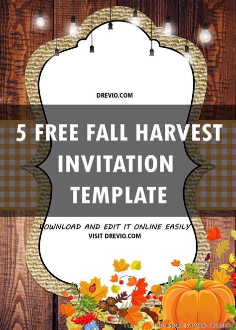 Fall Party Invitations Free Printable