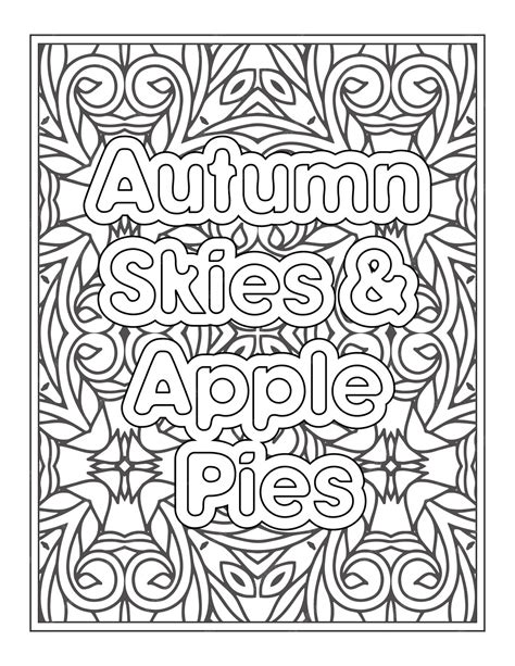 Fall Quotes Coloring Pages
