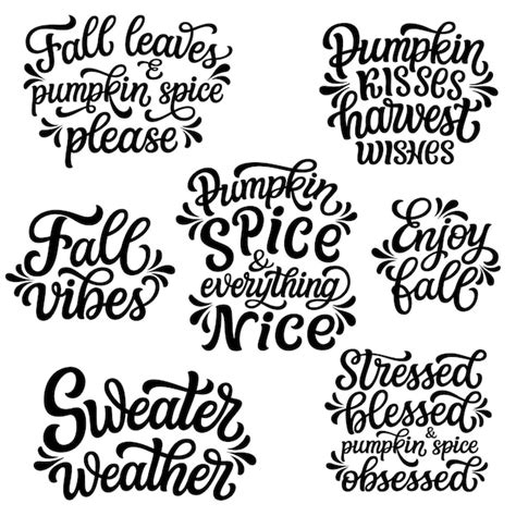 Fall Quotes Hand Lettering